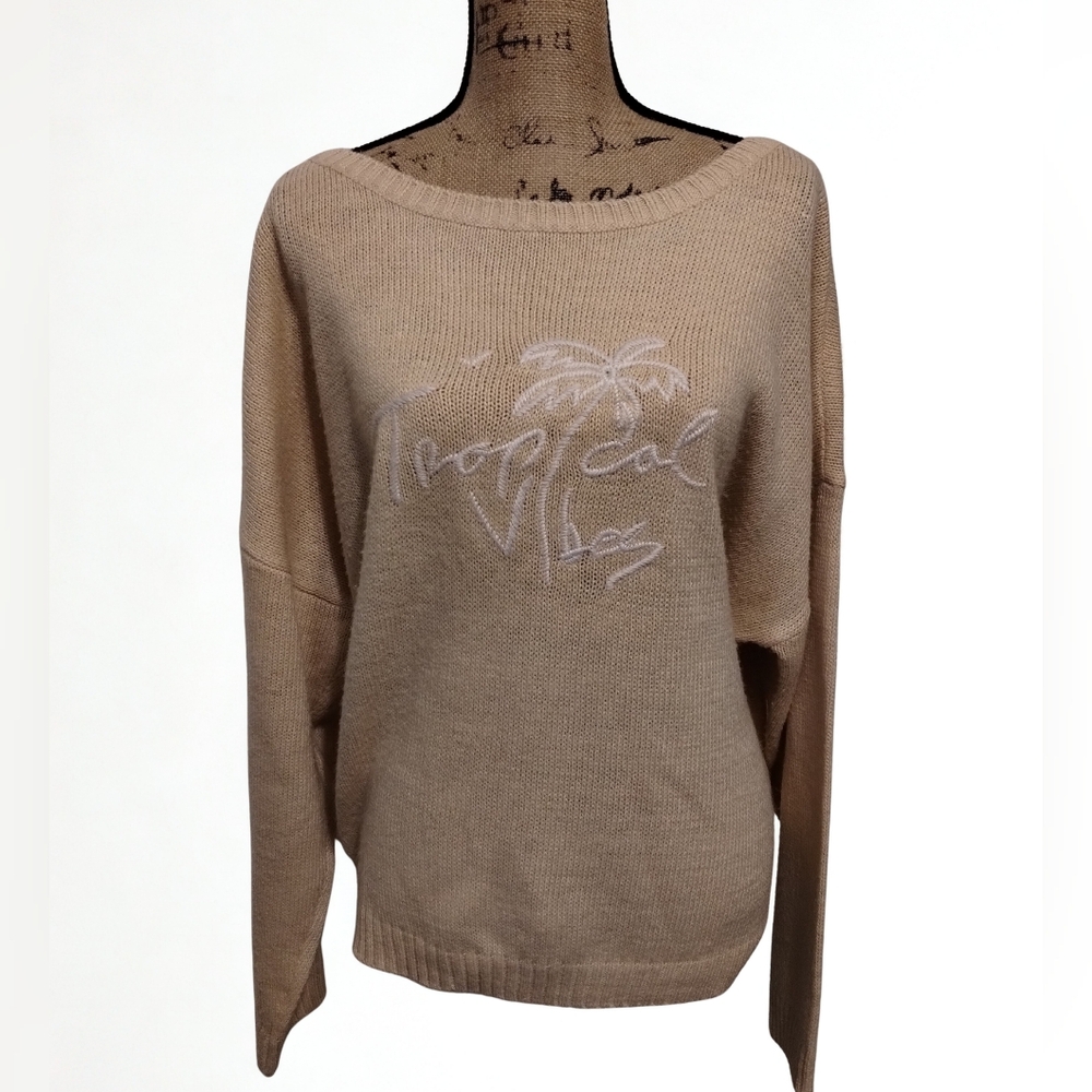 Beachly X Goldfish Kiss Tropical Vibes Knit Sweater Women's Size XXL